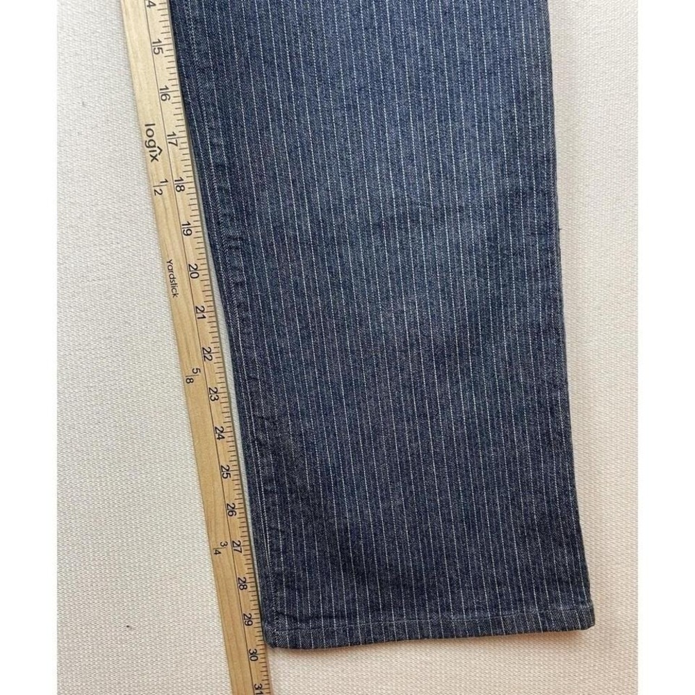 Ann Taylor Women's Jeans Pants Size‎ 6 Stretch Striped 30X29.5 Mid-Rise Straight - Picture 2 of 8
